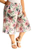 6127 Floral Print Crepe Culottes