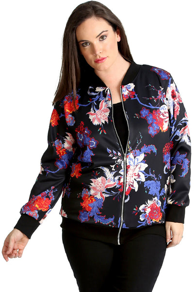 3187 Paisley Print Bomber Jacket