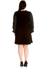 Crinkle Sleeve Cuffed Swing Top