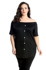 1560 Crepe Off Shoulder Top