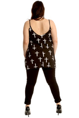 Cross Print Swing Cami Top