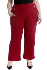 6091 High Waist Side Pocket Trousers