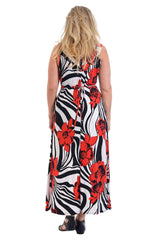 2052 Bold Flower Maxi Dress