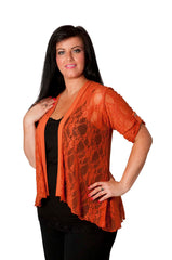 3072 Diamante Button Sleeve Cardigan