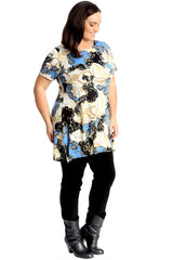 1722 Tassel & Chain Print Swing Top