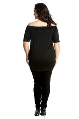 1560 Crepe Off Shoulder Top