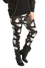 7133 Snowman Print Leggings