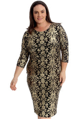 2283 Lurex Paisley Print Midi Dress