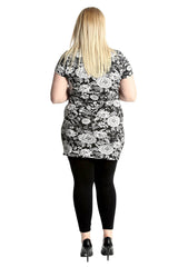 1609 Monochrome Floral T-Shirt