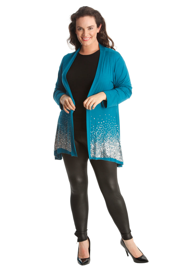 Plus size glitter sales cardigan