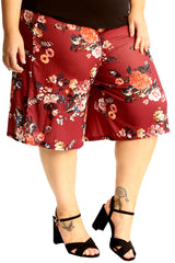 6136 Floral Print Culottes