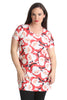 1430 Santa Print Tunic Top