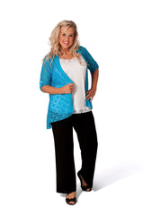 3072 Diamante Button Sleeve Cardigan