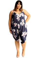 8050 Floral Print Slouch Jumpsuit
