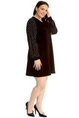 Crinkle Sleeve Cuffed Swing Top