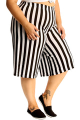 6120 Stripe Print Culottes