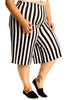 6120 Stripe Print Culottes