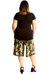 6142 Chains & Leaf Print Culottes