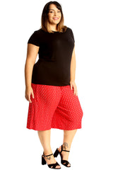 6125 Polka Dot Crinkle Culottes