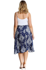 5028 Moroccan Tile Print Skirt