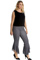 6085 Checked Frill Trousers