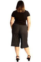 6125 Polka Dot Crinkle Culottes