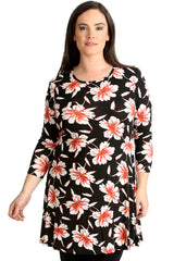1441 Floral Print Swing Top