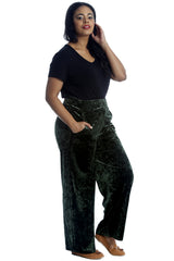 6087 Plain Velvet Trousers