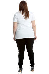 1654 Princess Graphic Print Applique T-Shirt