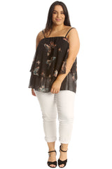 Butterfly Chiffon Frill Top