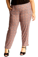 6152 Tile Print Side Pocket Trousers