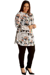 1505 Jungle Print Chiffon Shirt