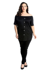 1560 Crepe Off Shoulder Top
