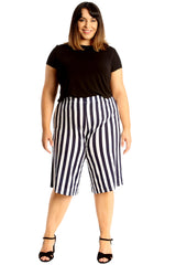6120 Stripe Print Culottes
