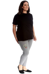 7217 Emoji Stud Cropped Leggings