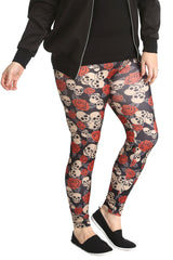 7131 Scuba Skull & Roses Print