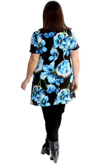 1728 Floral Print Swing Top