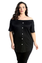 1560 Crepe Off Shoulder Top
