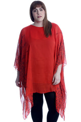 3249 Paisley Heart & Dove Print Chiffon Kaftan