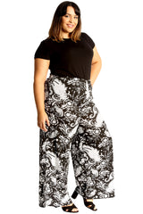 6115 Bold Paisley Print Palazzo Trouser