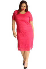 2119 Floral Lace Midi Dress