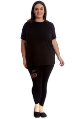 7212 Cherry Stud Cropped Leggings