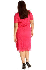 2119 Floral Lace Midi Dress