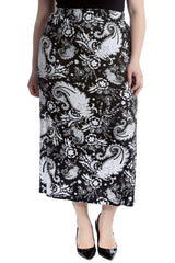 5035 Paisley Print Mid Calf Skirt