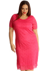 2119 Floral Lace Midi Dress