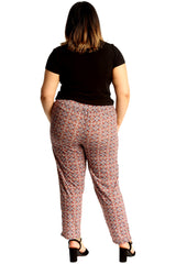 6152 Tile Print Side Pocket Trousers