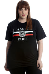 1532 L'Amour Paris Print Cotton T-Shirt