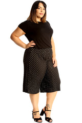 6125 Polka Dot Crinkle Culottes