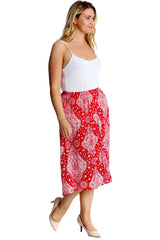 5028 Moroccan Tile Print Skirt