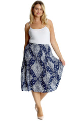 5028 Moroccan Tile Print Skirt